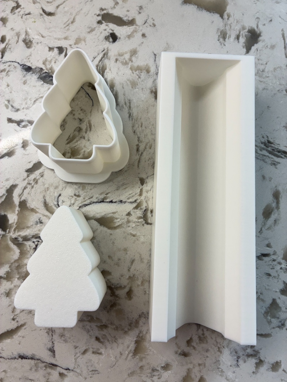 White Holiday Tree Baking and Craft Mold Set